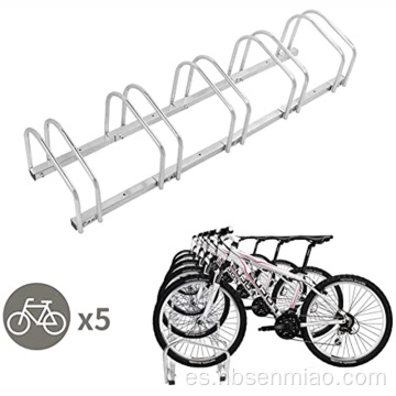 Estacionamiento ajustable para bicicletas con soporte de almacenamiento en el piso para bicicletas